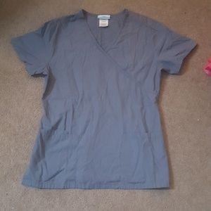 Light Gray Scrub Top
